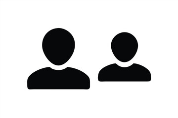 Minimalist vector illustration of two abstract human figures