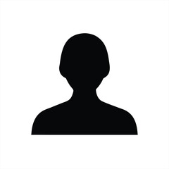 Simple vector illustration of a faceless silhouette figure