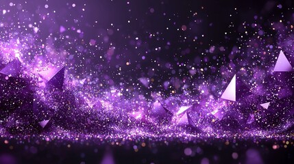 a purple background with a lot of triangles on it