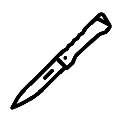 knife titanium ultralight line icon vector illustration