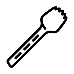 spork titanium ultralight line icon vector illustration