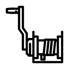 winch handle sailing sport line icon vector illustration