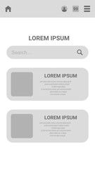Browser Smartphone empty template mockup