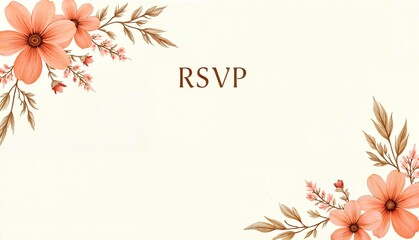Elegant RSVP floral invitation card design