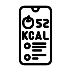 nutritional tracking app healthcare innovation line icon vector illustration