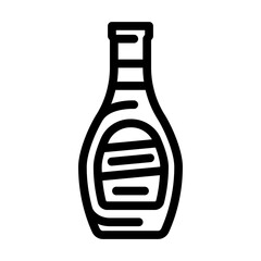 ranch dressing condiment line icon vector illustration