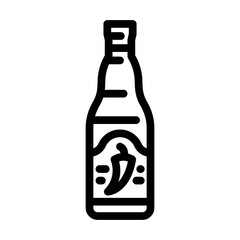 hot sauce condiment line icon vector illustration