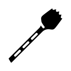 spork titanium ultralight glyph icon vector illustration