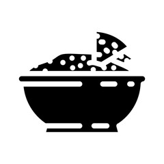 hummus condiment glyph icon vector illustration