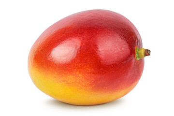 Ripe mango isolated on white background with full depth of field