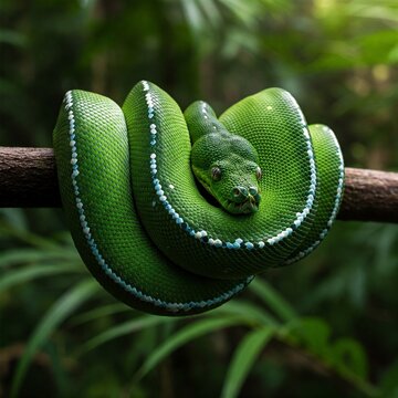 emerald boa in tree