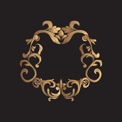 Luxurious Victorian Ornament Frame Illustration