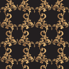 Luxurious Victorian Ornament Seamless Pattern