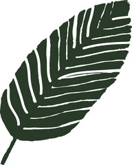 Leave green watercolor hand drawing painting organic botanical leave illustration