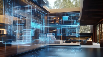 Modern Smart Home Interior Design Visualization