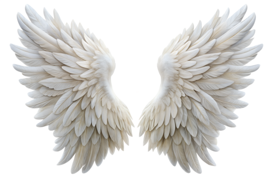 angel wings isolated on white