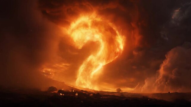A towering vortex of fire spirals into the sky.
Pillar of Fire that gave light to Israel and Jews.
Bible Old testament Torah.
