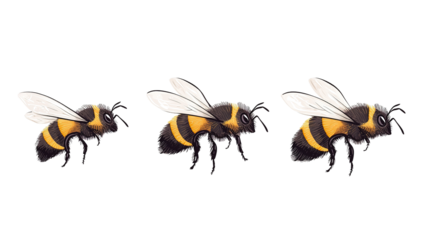 Playful bee animation garden clipart cheerful environment close-up whimsical concept for children