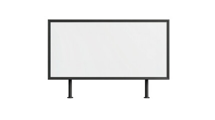 Obraz premium Creative billboard mockup white digital marketing visual minimalist setting straight view advertising concept