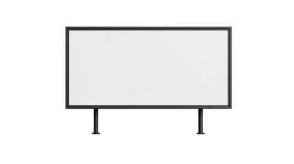Creative billboard mockup white digital marketing visual minimalist setting straight view advertising concept