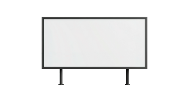 Creative billboard mockup white digital marketing visual minimalist setting straight view advertising concept