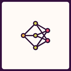 Abstract network illustration representing connection and interlinking data