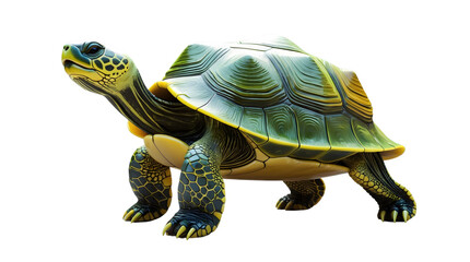 Fototapeta premium Green Turtle, Reptile, Shell, Wildlife, Nature, Close-up, Animal, 3D Render, Isolated, Backgrou