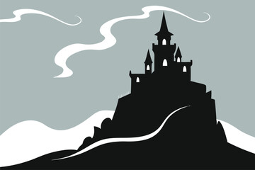 Fototapeta premium silhouette of castle