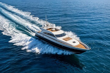 Fototapeta premium luxury yacht ocean travel boat vacation water adventure sea cruise marine tourism sailing experience charter vessel nautical lifestyle blue waves speed relaxation