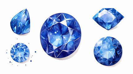 Elegant and minimalist design. Sapphire Shimmer. Illustration