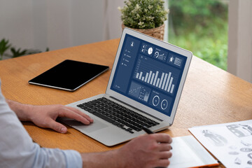 Business data dashboard provide brisk business intelligence analytic for marketing strategy planning