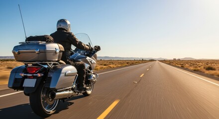 Touring Motorcycle on Highway