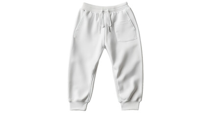 Obraz premium Backview mockup of white sweatpants on isolated apparel showcase minimalist style