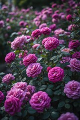 Obraz premium pink roses are blooming in a garden
