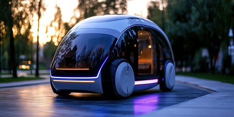 autonomous vehicle concept with self-driving robotics capability