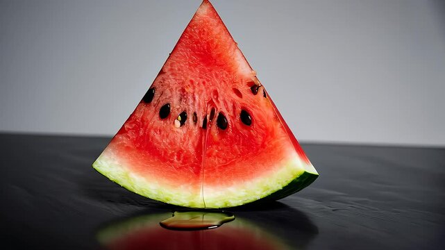 Sweet Red Watermelon Close-Up