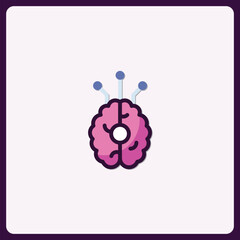 Abstract brain connected to technology, a representation of artificial intelligence