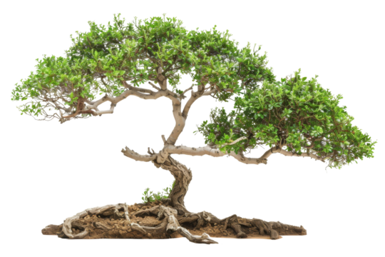 Tall and resilient Douglas tree standing in a forest, showcasing its height and dense canopy isolated on transparent background