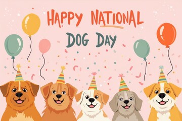 Fototapeta premium happy national dog day
