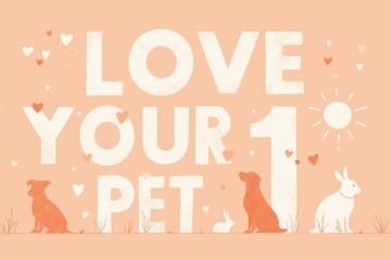 Obraz premium love your pet 1