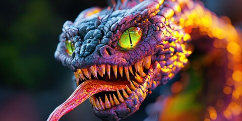 Fototapeta premium venomous poison dragon