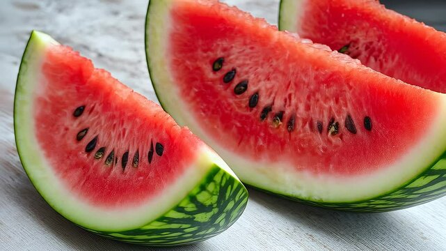 Sweet Red Watermelon Close-Up