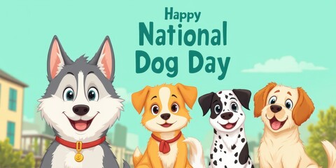 Fototapeta premium happy national dog day