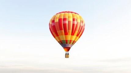 Fototapeta premium A photo of a hot air balloon in flight