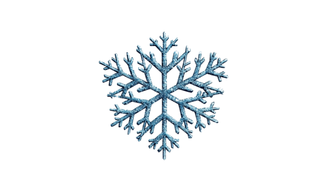 Heart-shaped snowflake design clipart winter wonderland digital art creative concept - Powered by Adobe