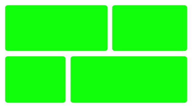 collage or grid green screen 4k animation Native Design elements, Simple bento grid UI layout design. trendy Geometry Futuristic grid animation