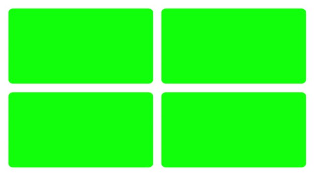 collage or grid green screen 4k animation Native Design elements, Simple bento grid UI layout design. trendy Geometry Futuristic grid animation