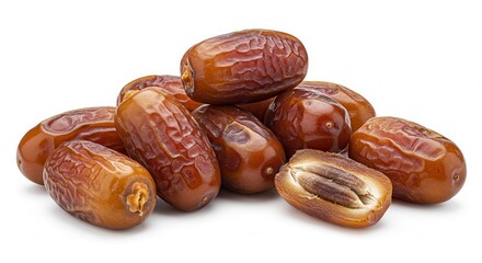 medina date palm on white background.