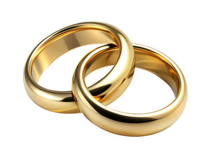 two gold wedding rings