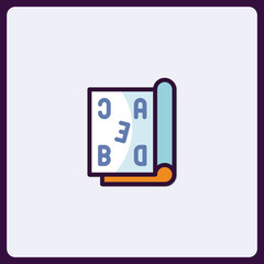 Alphabet Chart Icon Displaying Learning Concepts for Early Childhood Education